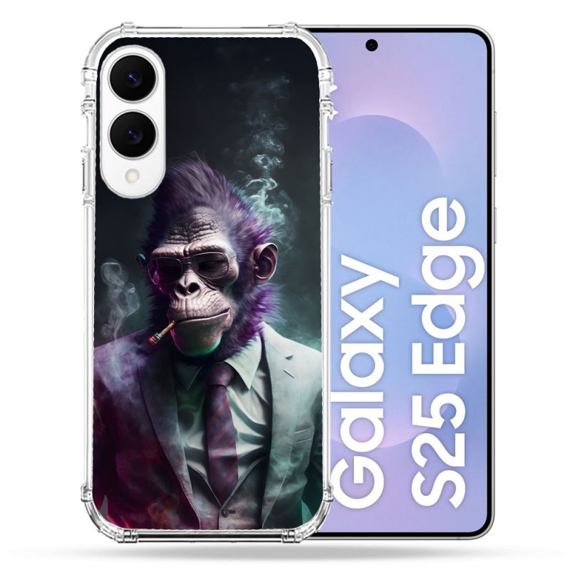 Coque Renforcée Pour Samsung Galaxy S25 EDGE Animal Singe Business