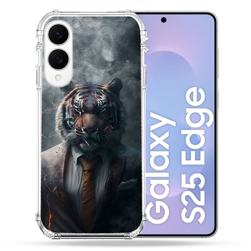 Coque Renforcée Pour Samsung Galaxy S25 EDGE Animal Tigre Business
