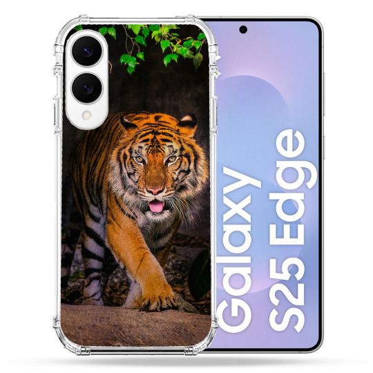Coque Renforcée Pour Samsung Galaxy S25 EDGE Animal Tigre Jungle