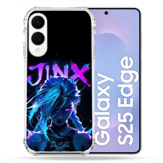 Coque Renforcée Pour Samsung Galaxy S25 EDGE Arcane Jinx Night