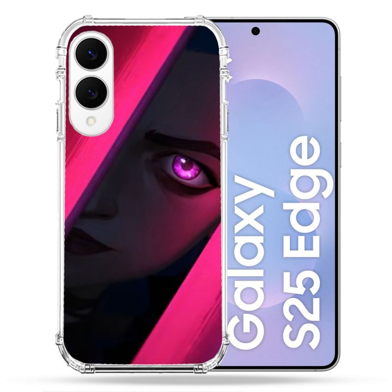 Coque Renforcée Pour Samsung Galaxy S25 EDGE Arcane Jinx Rose