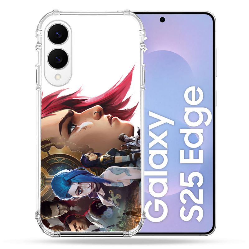 Coque Renforcée Pour Samsung Galaxy S25 EDGE Arcane Jinx Sœur