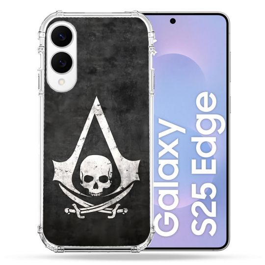 Coque Renforcée Pour Samsung Galaxy S25 EDGE Assassin Creed Tete Mort