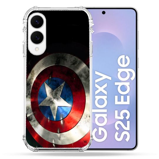 Coque Renforcée Pour Samsung Galaxy S25 EDGE Captain America Bouclier