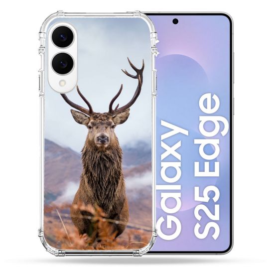 Coque Renforcée Pour Samsung Galaxy S25 EDGE Chasse Chevreuil Montagne