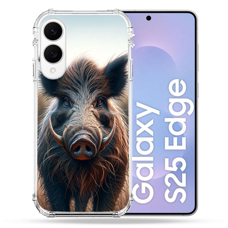Coque Renforcée Pour Samsung Galaxy S25 EDGE Chasse Sanglier Attaque