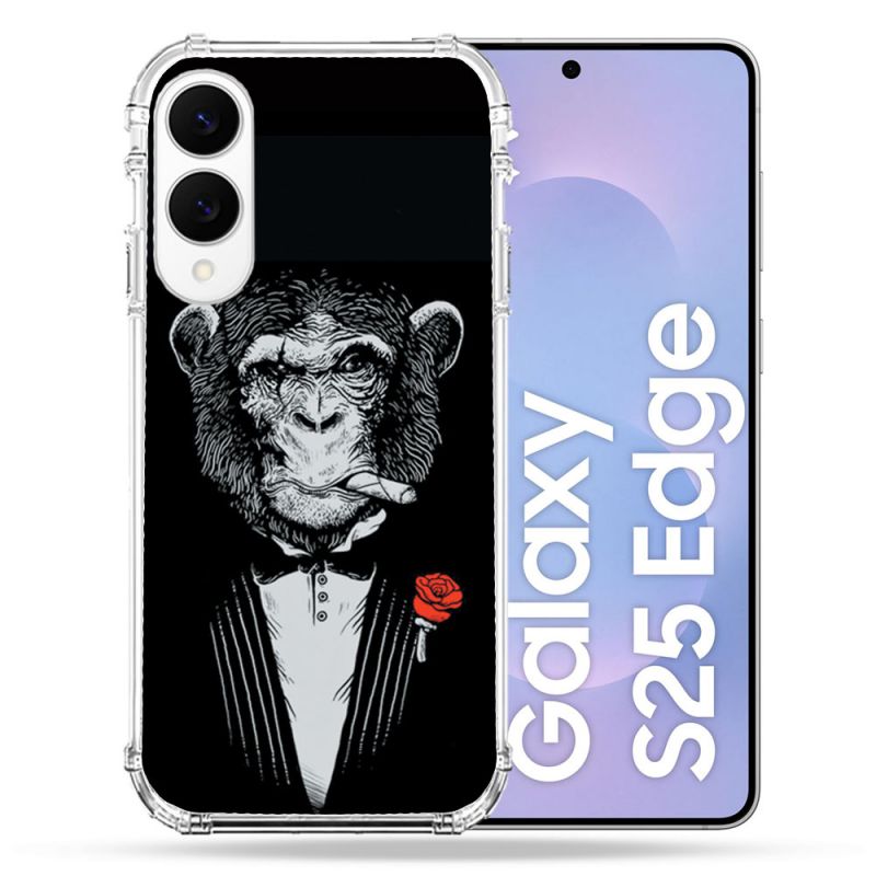 Coque Renforcée Pour Samsung Galaxy S25 EDGE Decale Singe Mafia