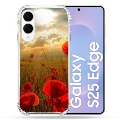 Coque Renforcée Pour Samsung Galaxy S25 EDGE Fleur Coquelicot