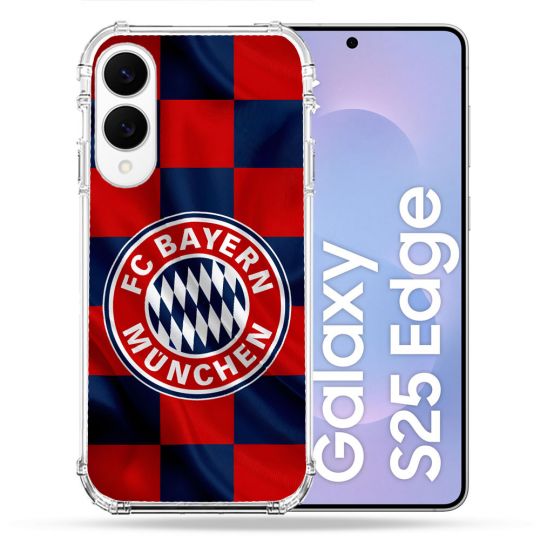 Coque Renforcée Pour Samsung Galaxy S25 EDGE Foot Bayern Munich Carreaux