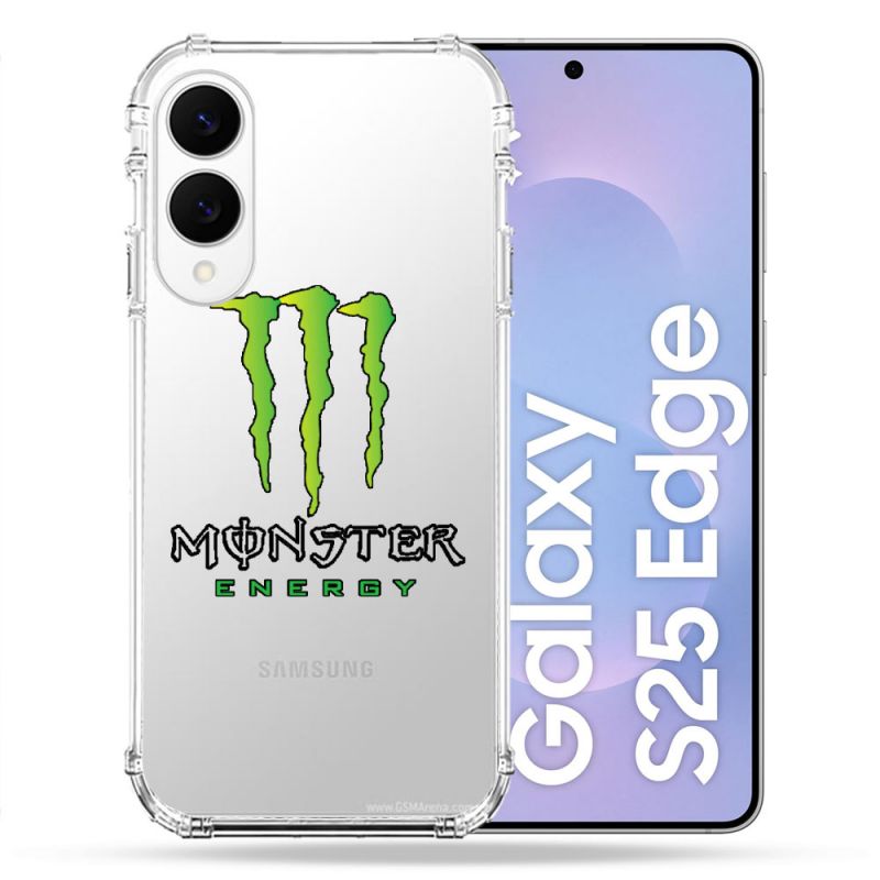 Coque Renforcée Transparente Pour Samsung Galaxy S25 EDGE Monster Energy