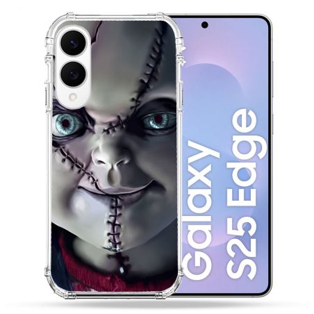 Coque Renforcée Pour Samsung Galaxy S25 EDGE Horreur Chucky Cicatrice