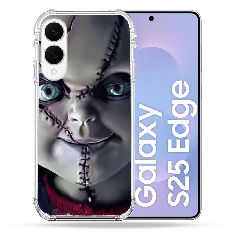 Coque Renforcée Pour Samsung Galaxy S25 EDGE Horreur Chucky Cicatrice