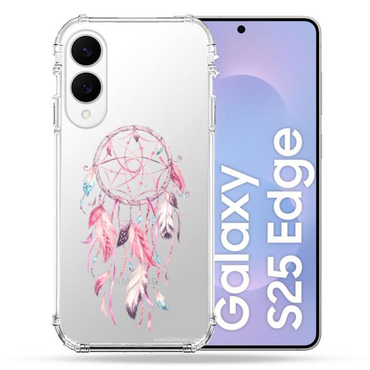 Coque Renforcée Transparente Pour Samsung Galaxy S25 EDGE Attrape Reve Rose