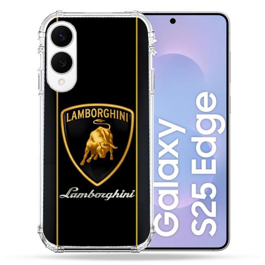 Coque Renforcée Pour Samsung Galaxy S25 EDGE Lamborghini Carbone