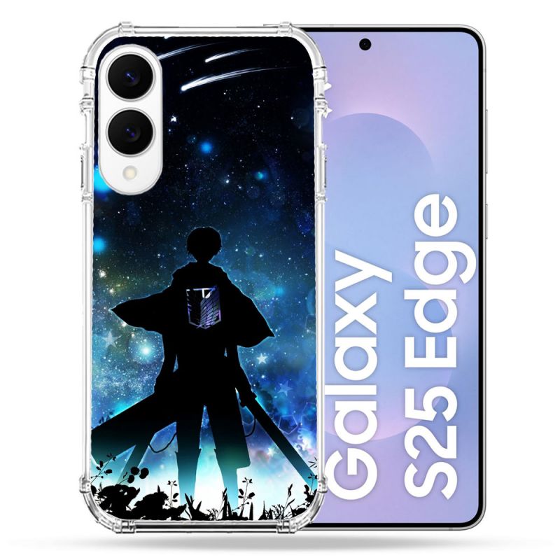 Coque Renforcée Pour Samsung Galaxy S25 EDGE Manga Attaque Titans Levi