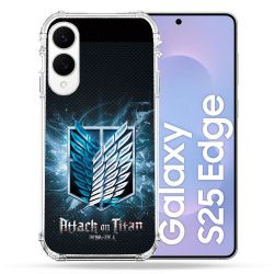 Coque Renforcée Pour Samsung Galaxy S25 EDGE Manga Attaque Titans Noir