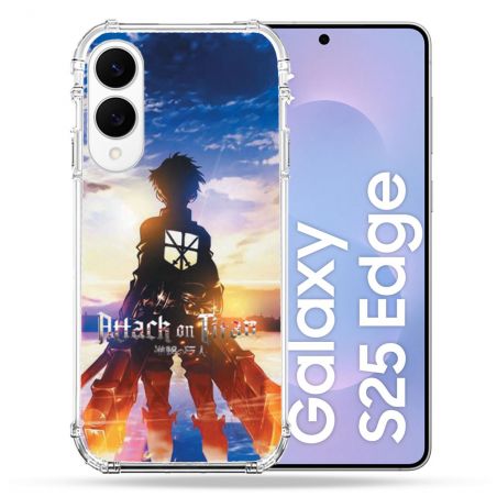 Coque Renforcée Pour Samsung Galaxy S25 EDGE Manga Attaque Titans Soleil