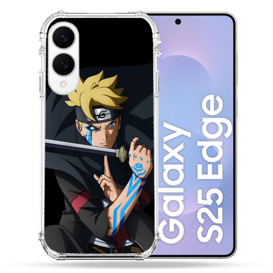 Coque Renforcée Pour Samsung Galaxy S25 EDGE Manga Boruto Tatouage