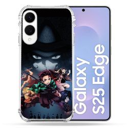 Coque Renforcée Pour Samsung Galaxy S25 EDGE Manga Demon Slayer Noir