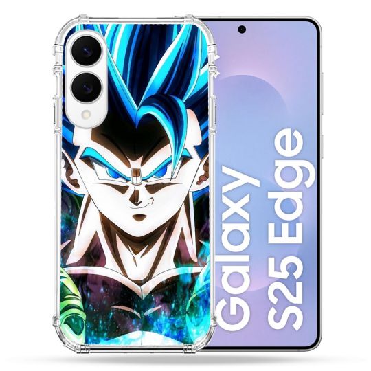 Coque Renforcée Pour Samsung Galaxy S25 EDGE Manga Dragon Ball Gogeta Visage
