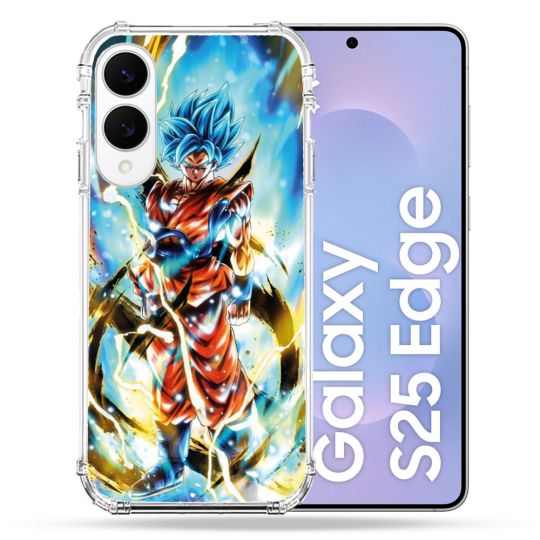 Coque Renforcée Pour Samsung Galaxy S25 EDGE Manga Dragon Ball Sangoku Blanc
