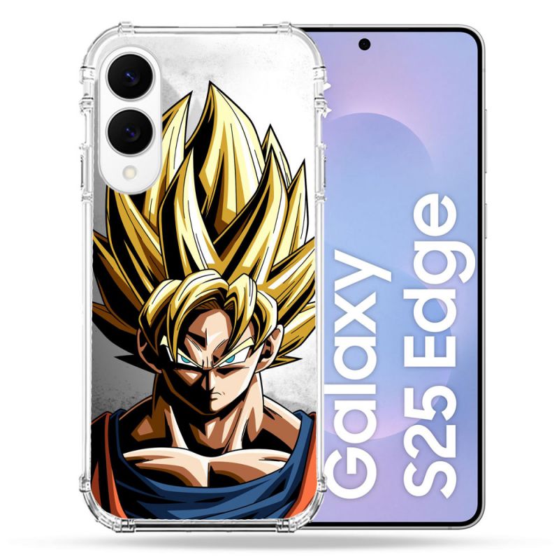 Coque Renforcée Pour Samsung Galaxy S25 EDGE Manga Dragon Ball Sangoku Portrait