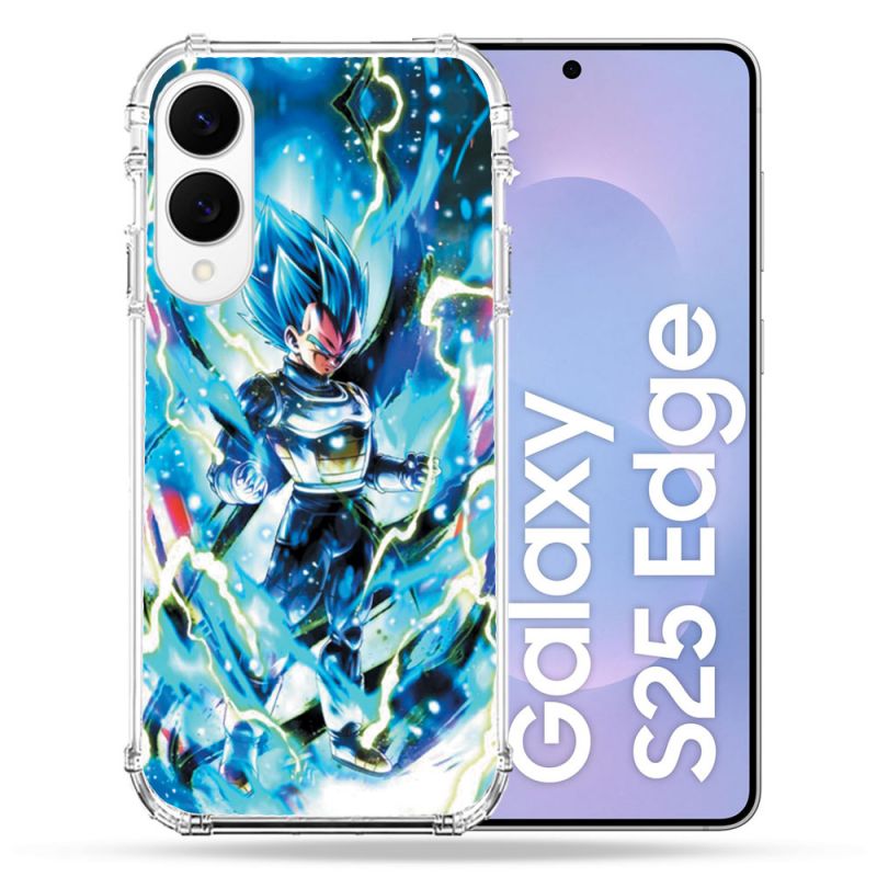 Coque Renforcée Pour Samsung Galaxy S25 EDGE Manga Dragon Ball Vegeta Bleu