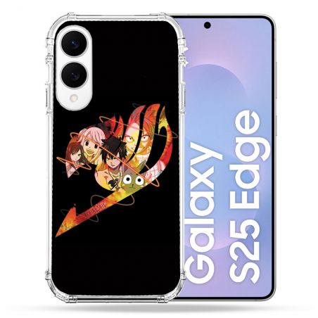 Coque Renforcée Pour Samsung Galaxy S25 EDGE Manga Fairy Tail Logo Noir