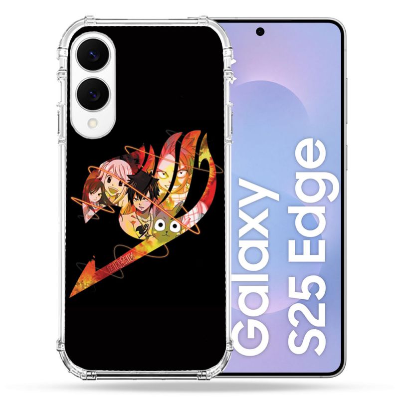 Coque Renforcée Pour Samsung Galaxy S25 EDGE Manga Fairy Tail Logo Noir