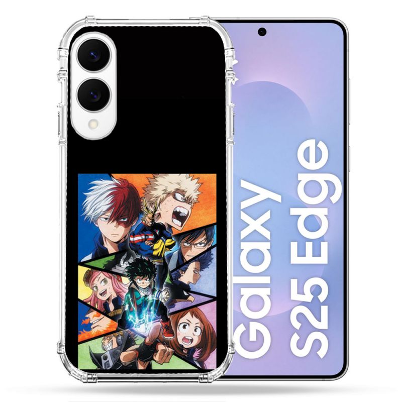 Coque Renforcée Pour Samsung Galaxy S25 EDGE Manga My Hero Academia Noir