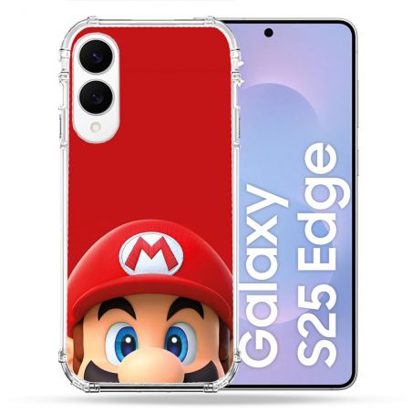 Coque Renforcée Pour Samsung Galaxy S25 EDGE Mario Rouge
