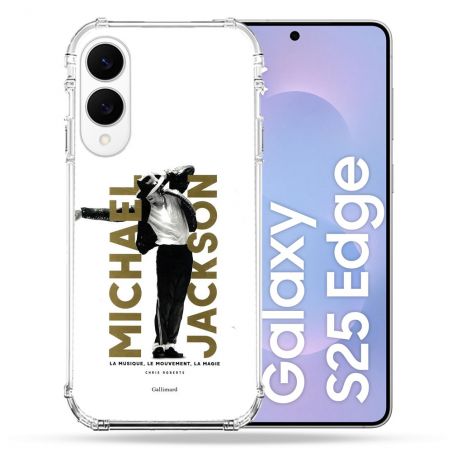 Coque Renforcée Pour Samsung Galaxy S25 EDGE Michael Jackson Blanc