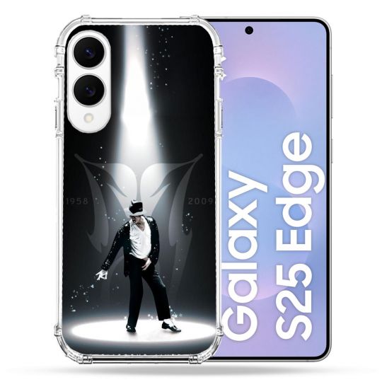 Coque Renforcée Pour Samsung Galaxy S25 EDGE Michael Jackson Noir