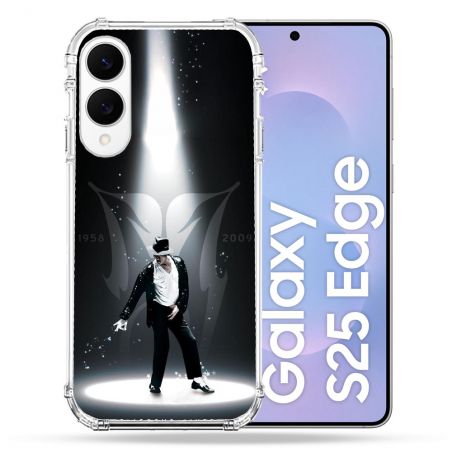 Coque Renforcée Pour Samsung Galaxy S25 EDGE Michael Jackson Noir