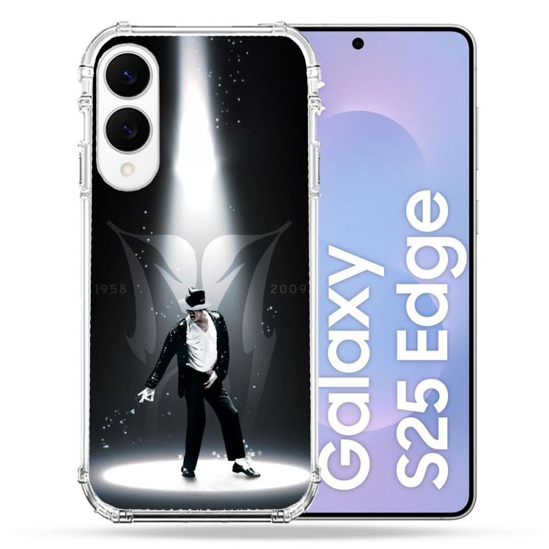 Coque Renforcée Pour Samsung Galaxy S25 EDGE Michael Jackson Noir
