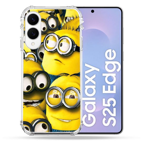 Coque Renforcée Pour Samsung Galaxy S25 EDGE Minions Groupe