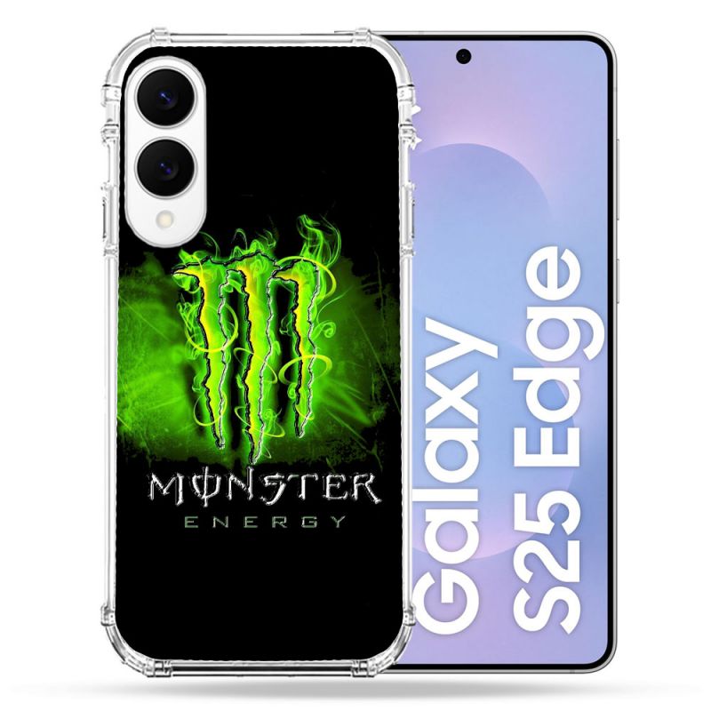 Coque Renforcée Pour Samsung Galaxy S25 EDGE Monster Energy Vert