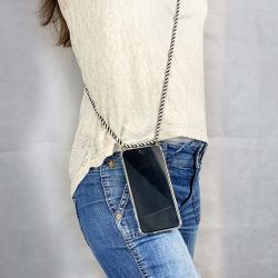 Coque Renforcée Transparente Pour Samsung Galaxy S25 EDGE Lanière Cordon Rayé