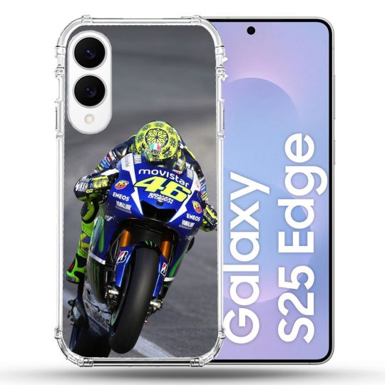 Coque Renforcée Pour Samsung Galaxy S25 EDGE Moto Course GP Wheeling 46