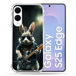Coque Renforcée Pour Samsung Galaxy S25 EDGE Musique Rock Lapin