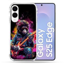 Coque Renforcée Pour Samsung Galaxy S25 EDGE Musique Rock Singe