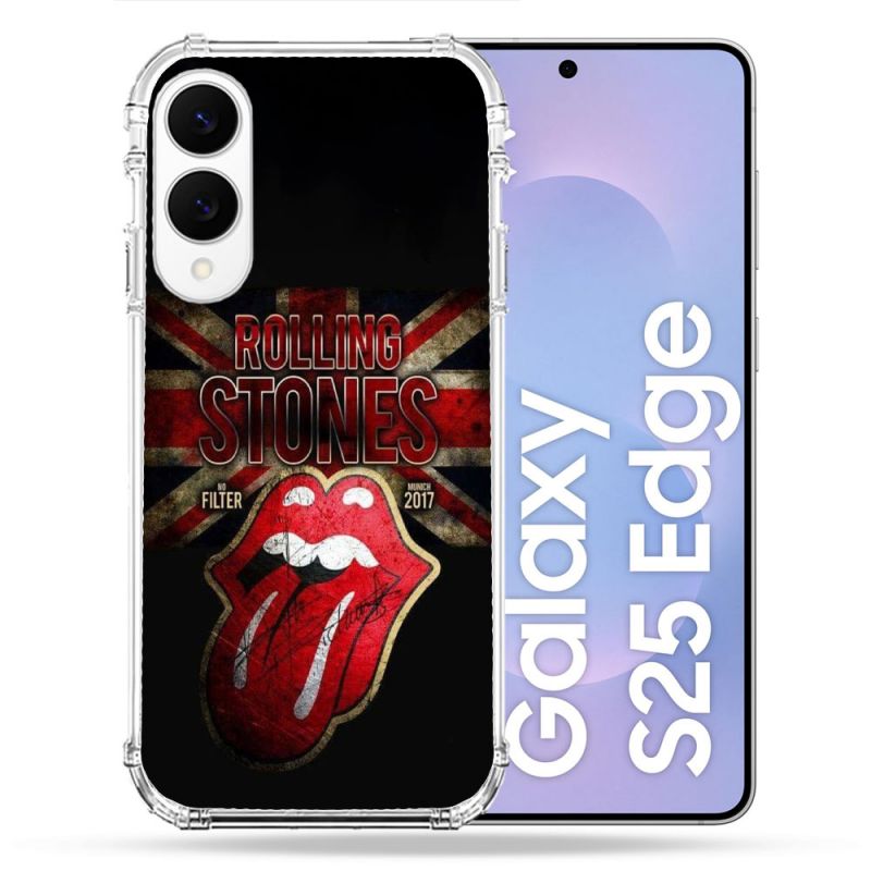 Coque Renforcée Pour Samsung Galaxy S25 EDGE Musique Rolling Stones