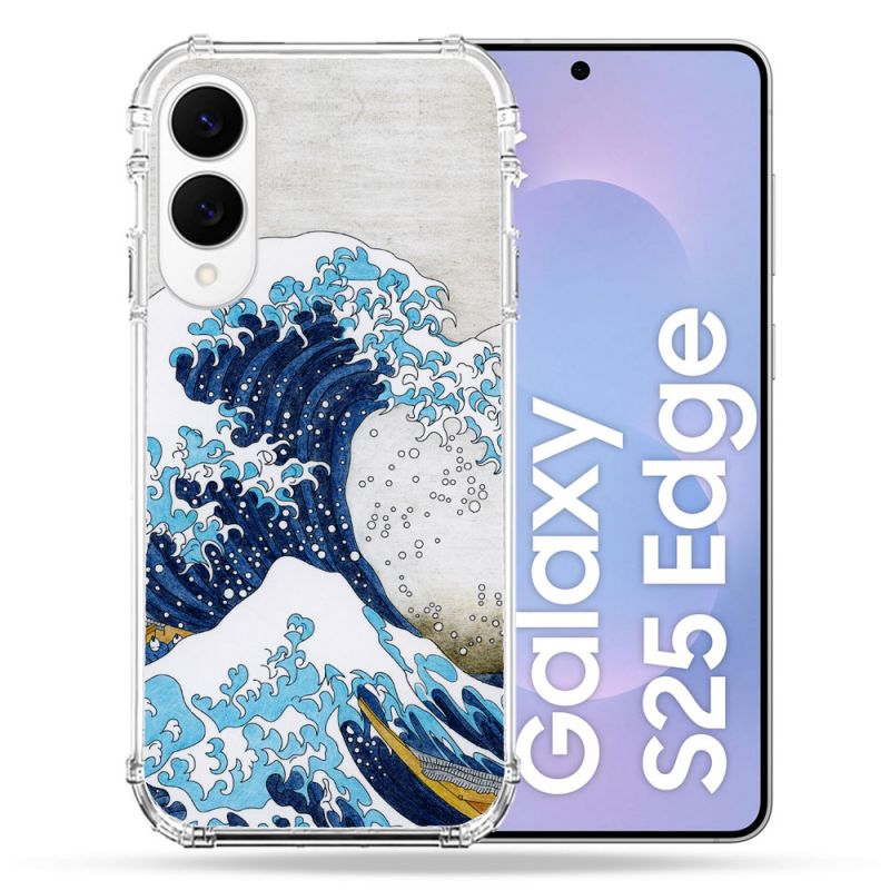 Coque Renforcée Pour Samsung Galaxy S25 EDGE Peinture La Grande Vague