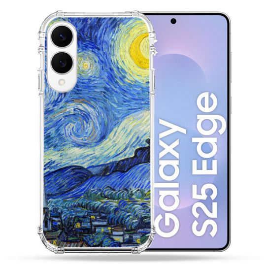 Coque Renforcée Pour Samsung Galaxy S25 EDGE Peinture La nuit étoilée