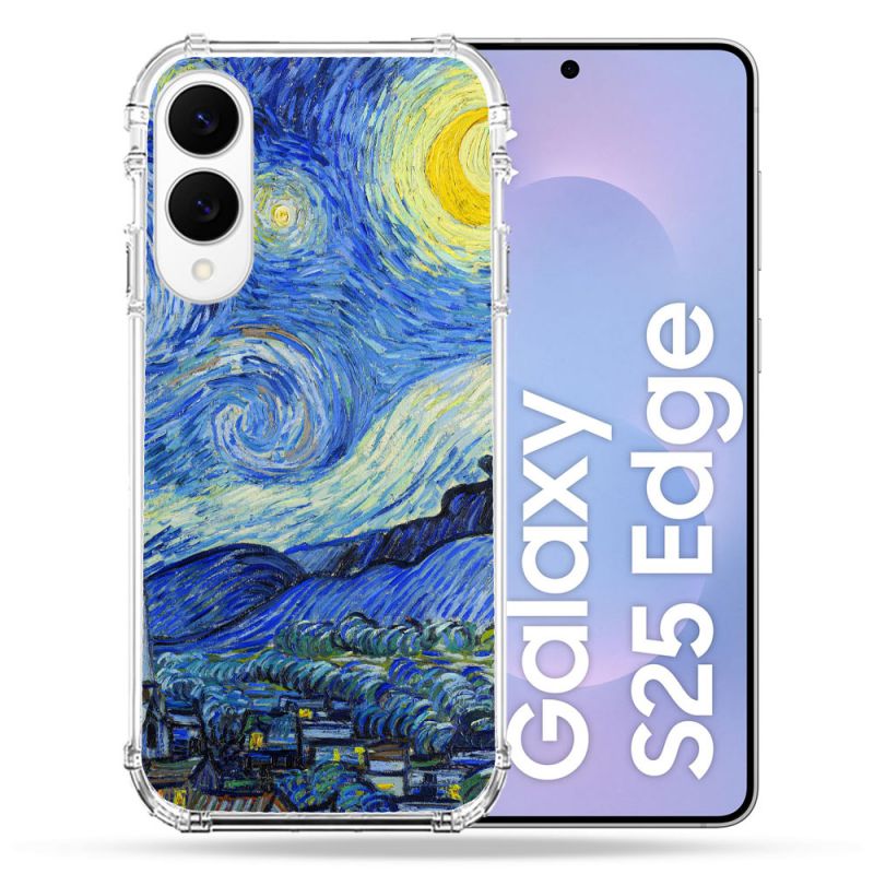 Coque Renforcée Pour Samsung Galaxy S25 EDGE Peinture La nuit étoilée