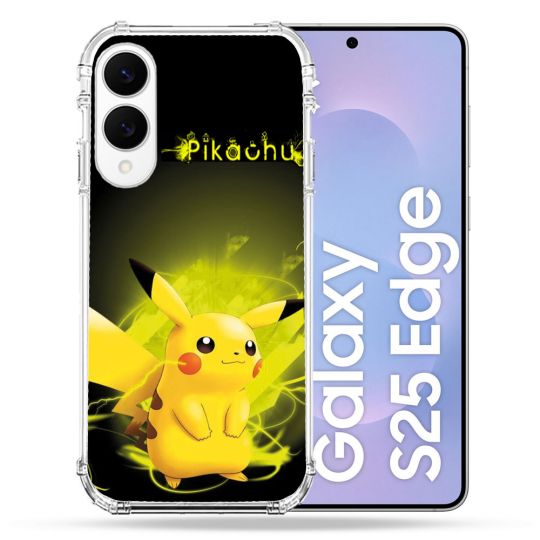 Coque Renforcée Pour Samsung Galaxy S25 EDGE Pokemon Pikachu Eclair