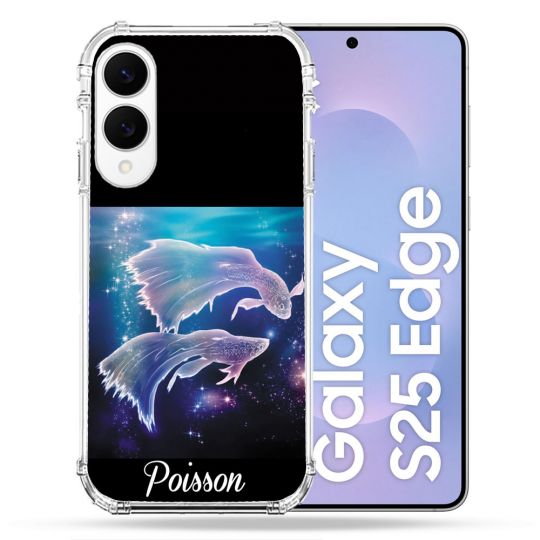 Coque Renforcée Pour Samsung Galaxy S25 EDGE Signe Zodiaque 2 Poisson