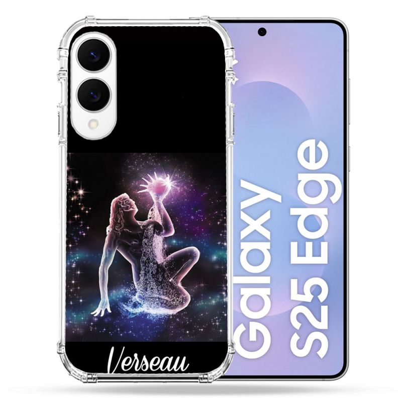 Coque Renforcée Pour Samsung Galaxy S25 EDGE Signe Zodiaque 2 Verseau