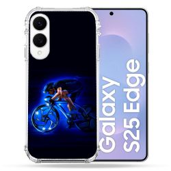Coque Renforcée Pour Samsung Galaxy S25 EDGE Sport Cyclisme Bleu
