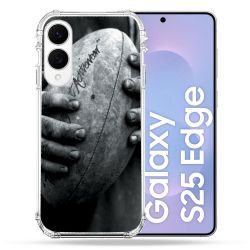 Coque Renforcée Pour Samsung Galaxy S25 EDGE Sport Rugby Ballon Vintage